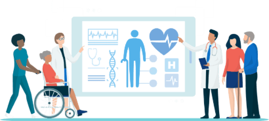 illustration of a persons health profile